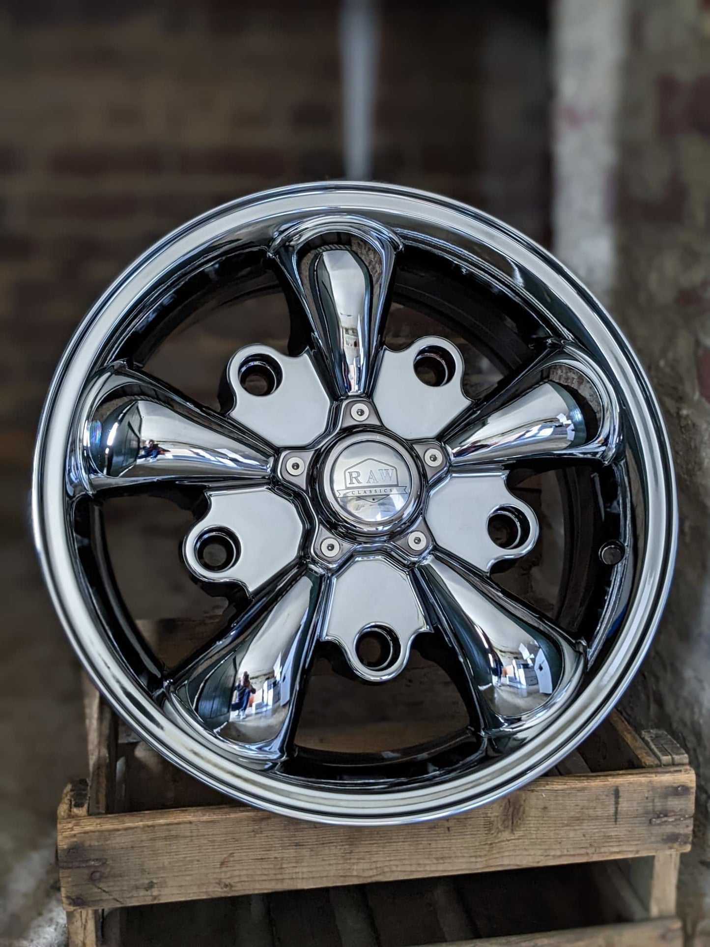 Raw 5 Spokes chrome noir