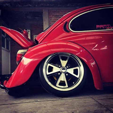 VW beetle on porsche 914 wheels
